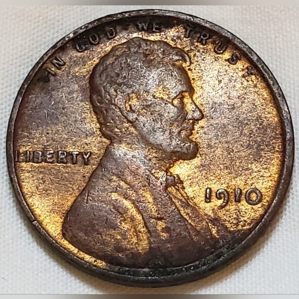 1910 Philadelphia Minted Copper Lincoln Wheat Penny